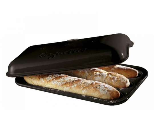Emile Henry kerámia baguette sütőforma (antracit)